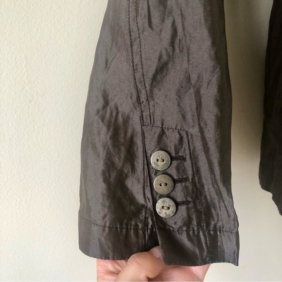 Chico’s Silk Blend Dark Brown Lightweight Blazer Size 12 - Picture 2 of 6